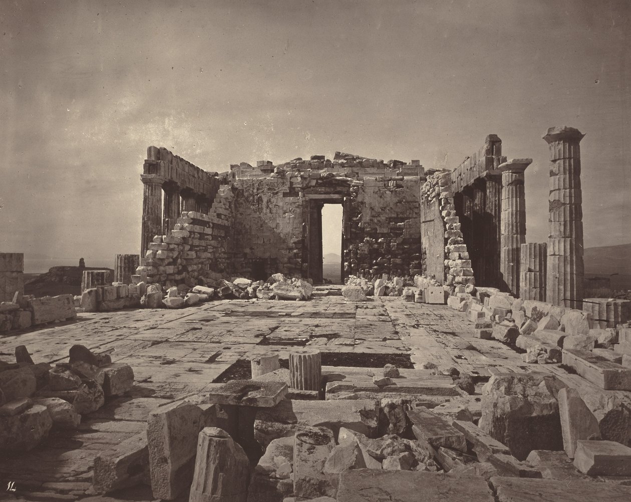 Akropolis i Athen, plade 14, 1869/1870 (foto) af William James Stillman