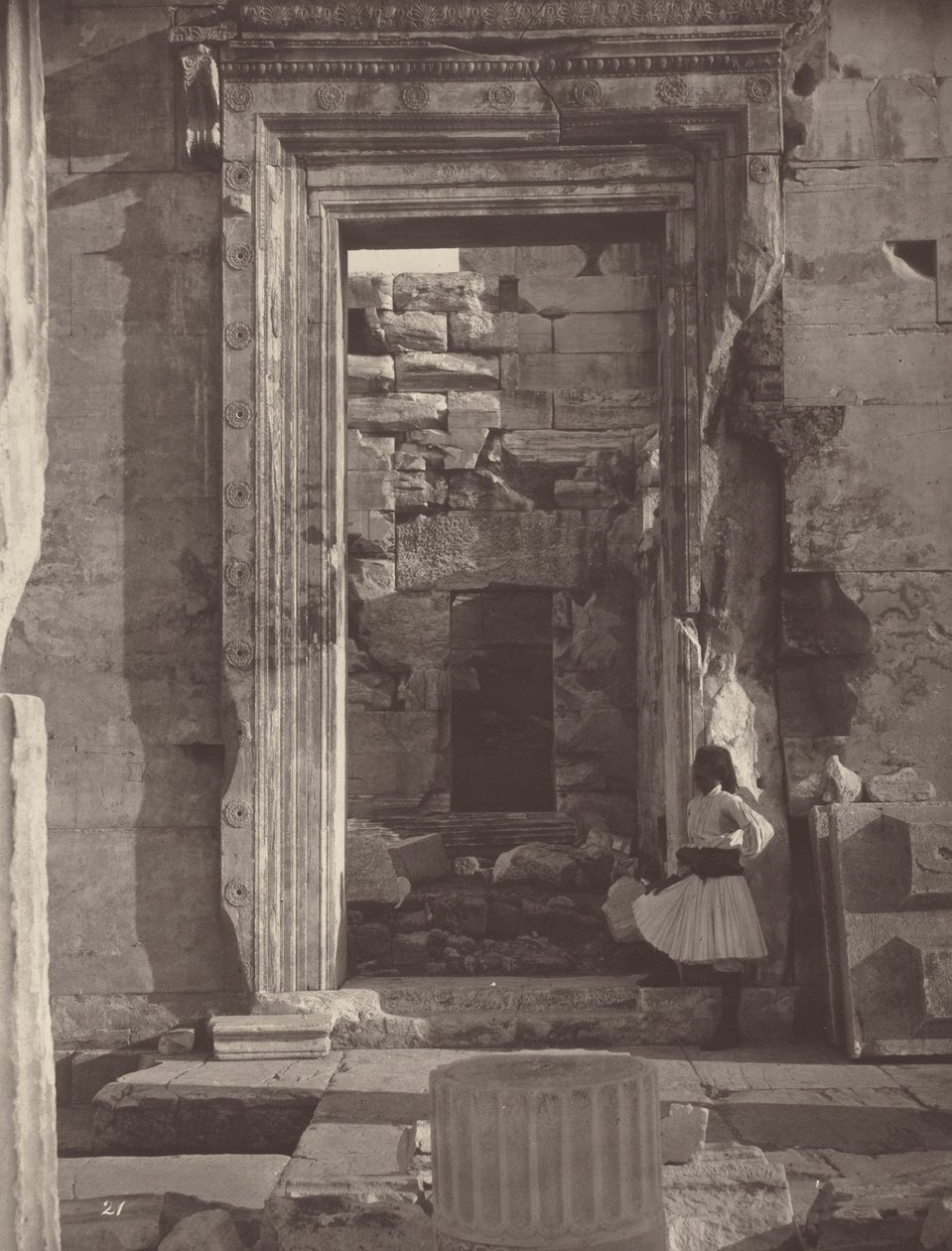 Akropolis i Athen, plade 21,1869/1870 (foto) af William James Stillman