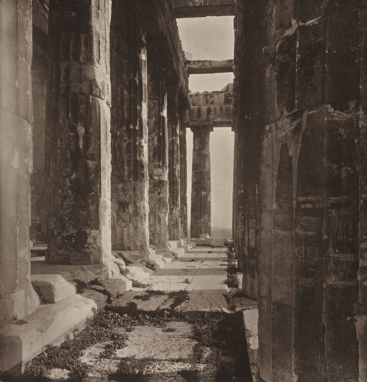 Parthenons vestlige portico af William James Stillman
