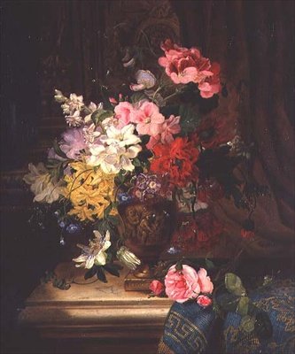 Et stilleben af blomster af William John Wainwright