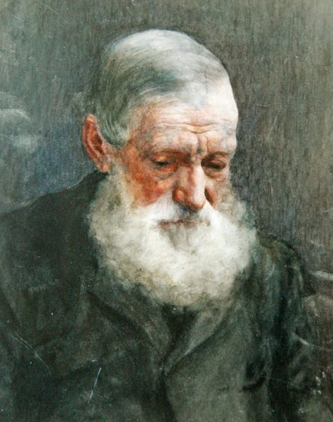 Portræt af en skægget herre, ca. 1880 (akvarel på papir) af William John Wainwright