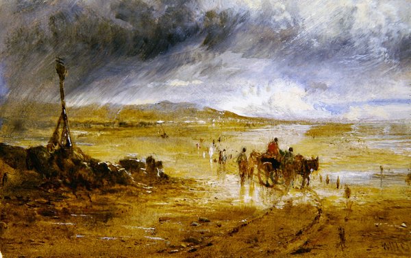 Krydser sandet, vådt vejr af William Joseph J.C. Bond