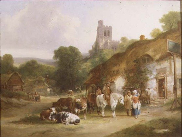 The Plough Inn (olie på lærred) af William Joseph Shayer
