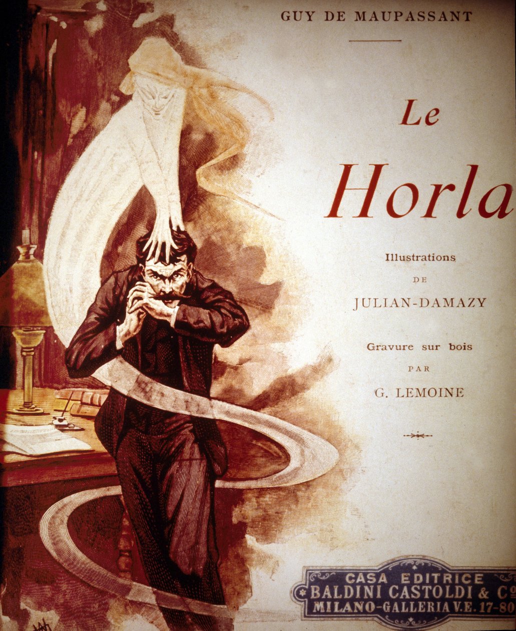 Cover af "" The Horla"" af Guy de Maupassant. Illustration af William Julian Damazy (1865-1910). af William Julian Damazy