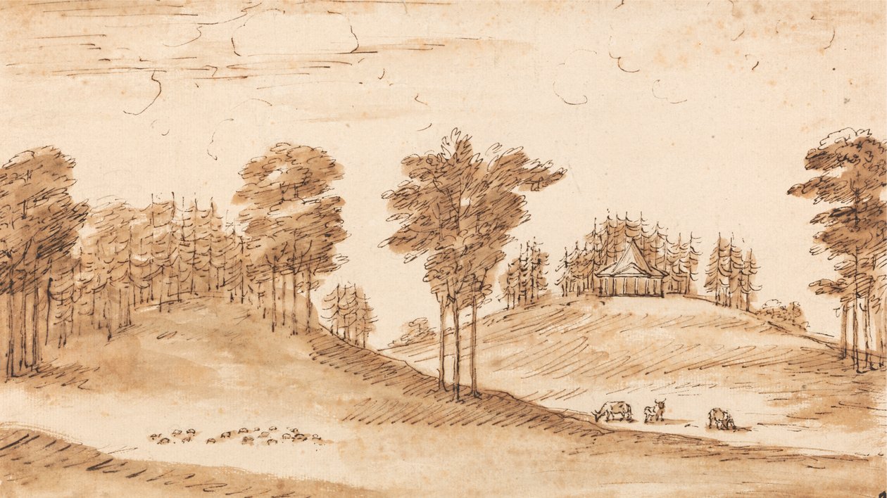 Design til en pavillon i en Dyrehave af William Kent