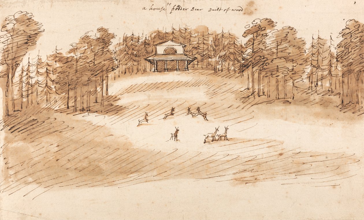 Design til en pavillon i en Dyrehave af William Kent