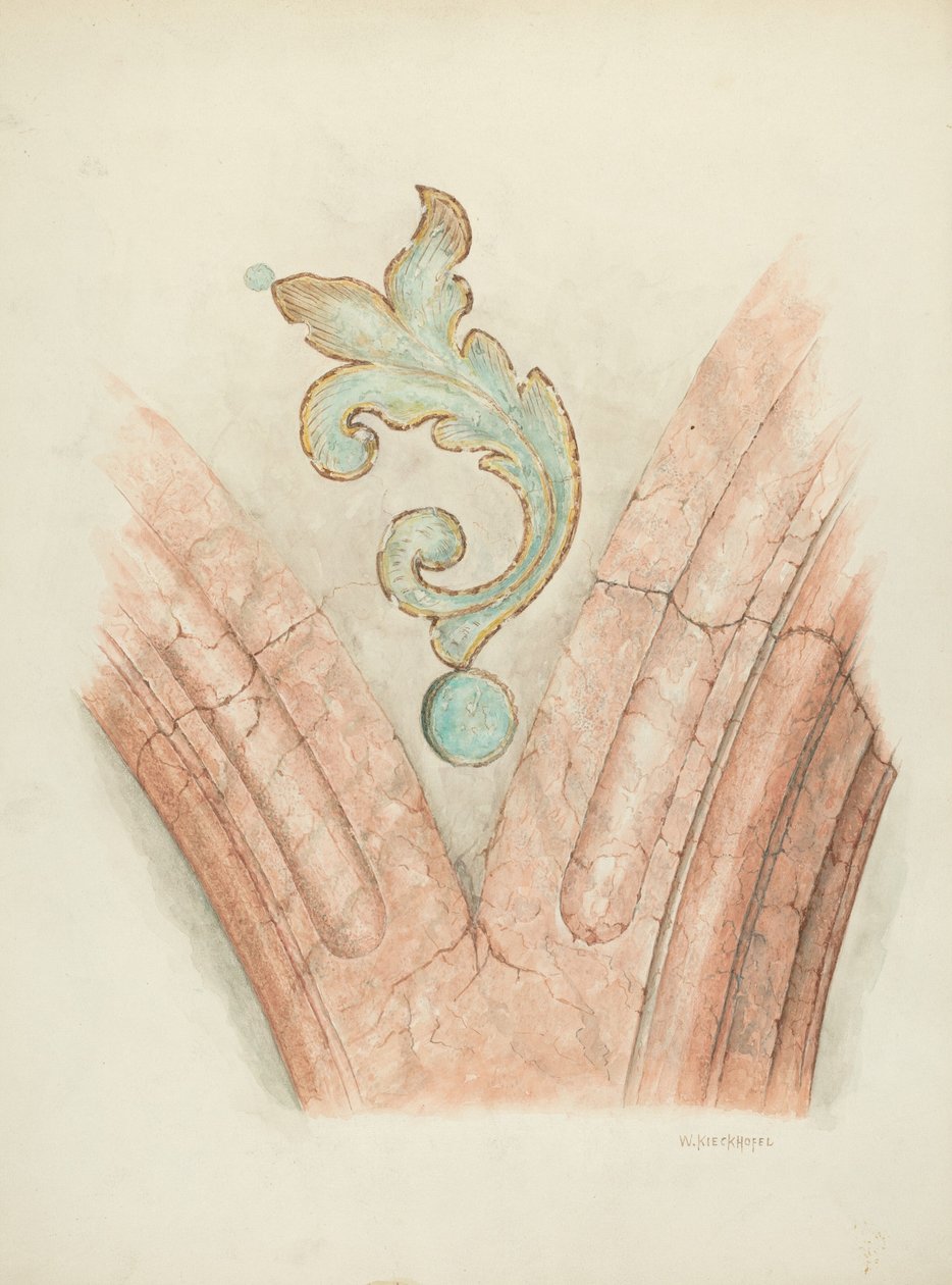Loftsdekoration, ca. 1940. af William Kieckhofel
