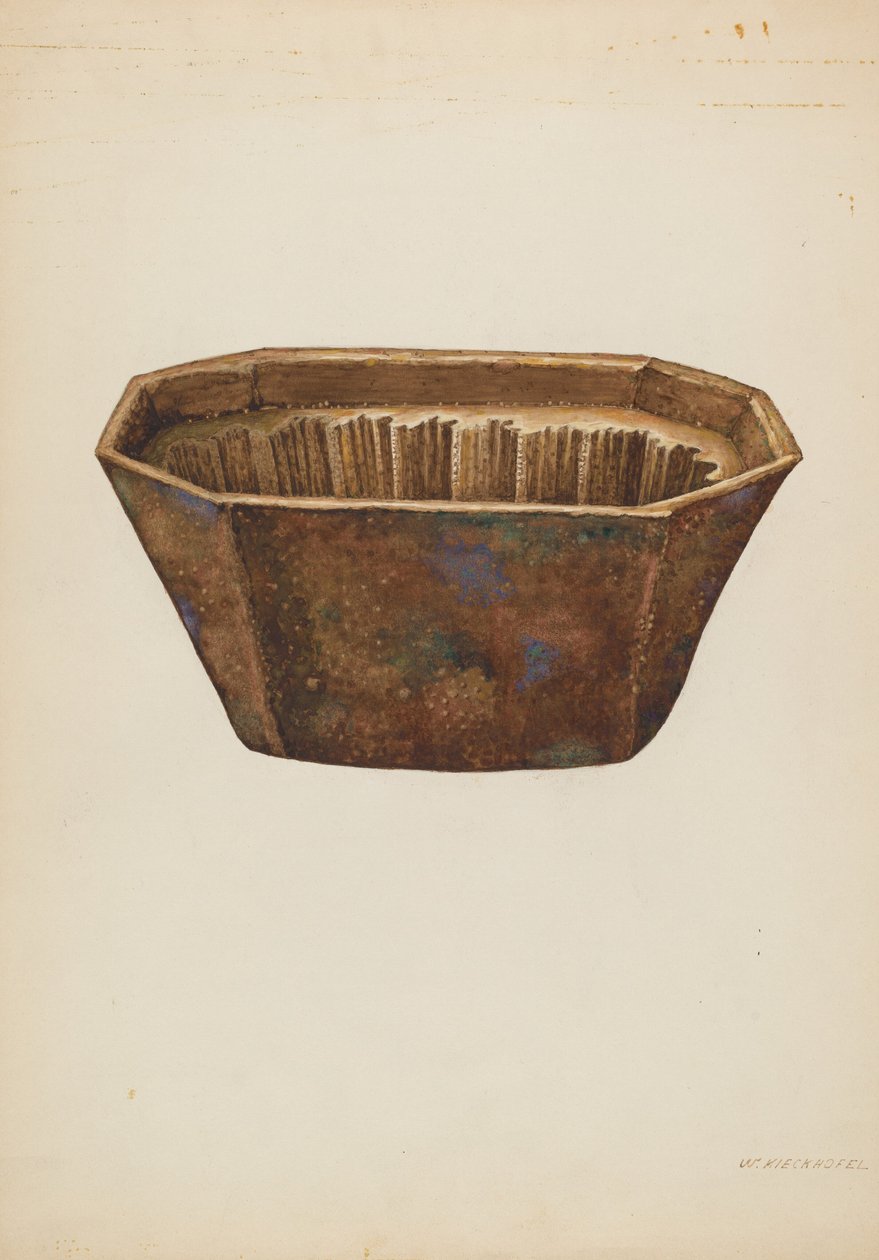 Porcelænsform, ca. 1939. af William Kieckhofel