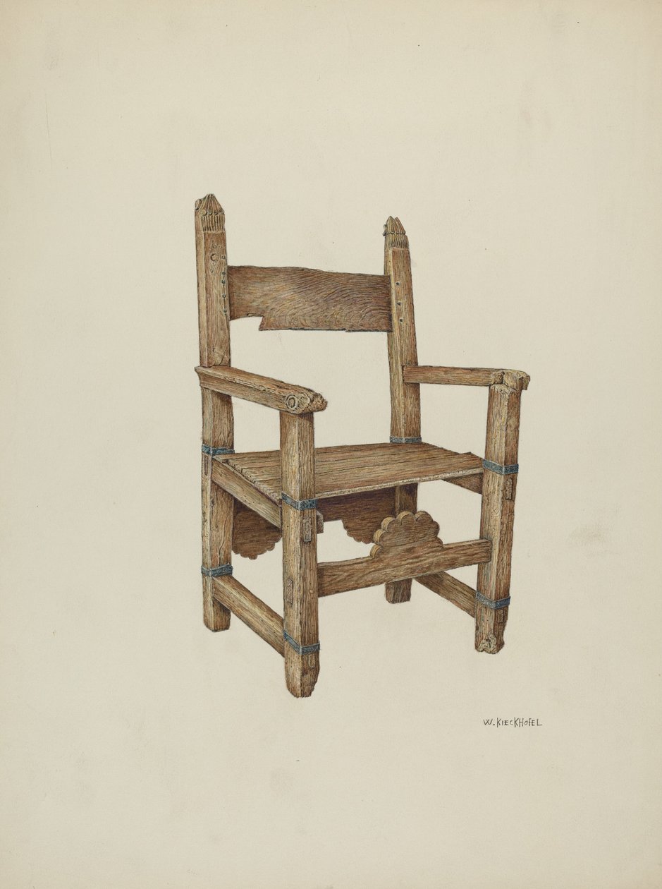 Sanctuary Chair, 1941. af William Kieckhofel
