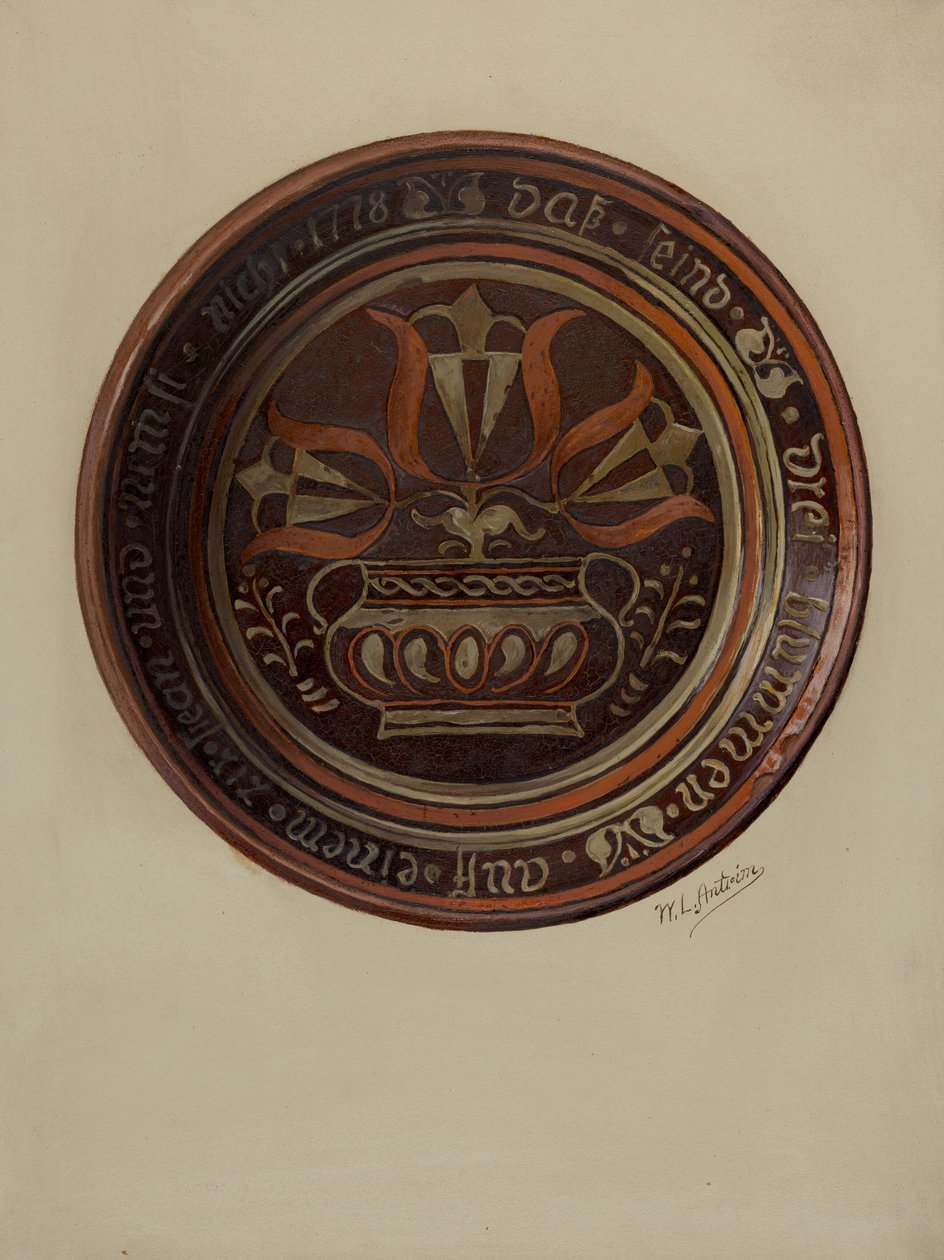 Pa. Tysk Fad, ca. 1937. af William L Antrim
