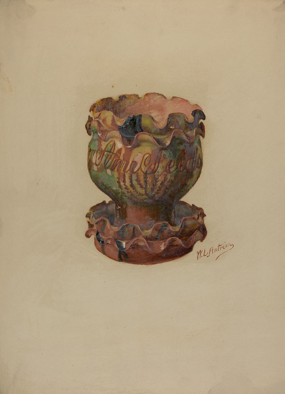 Pa. Tysk Urtepotte og Bakke, ca. 1936. af William L Antrim
