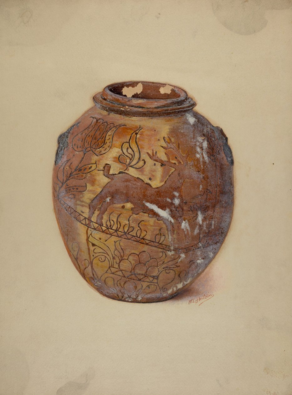 Pa tysk Krukke, ca. 1937. af William L Antrim