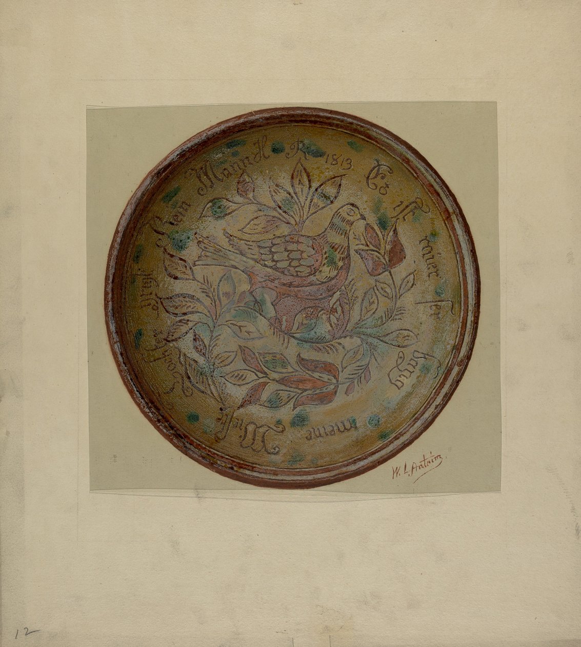 Pa. Tysk Tavle, ca. 1937. af William L Antrim