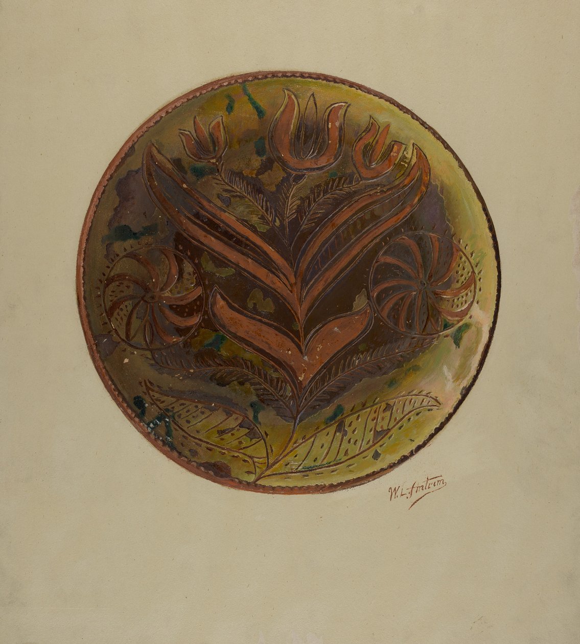 Pa. Tysk Tavle, ca. 1937. af William L Antrim