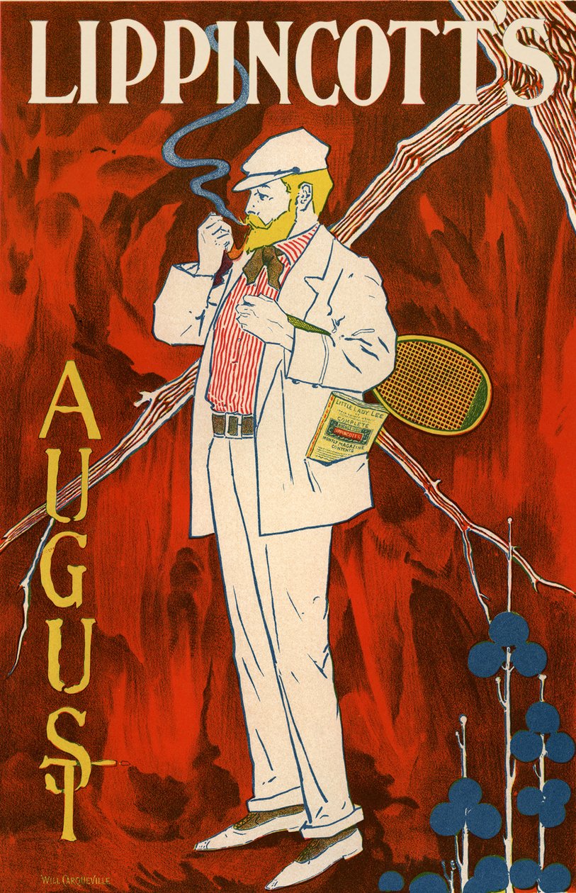 Lippincotts augustplakat, 1895 af William L. Carqueville
