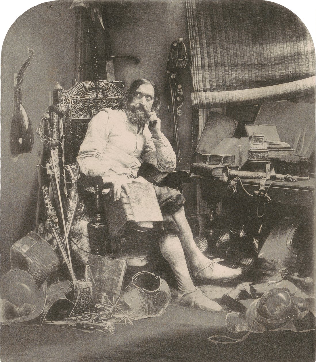 Don Quijote i sit studie af William Lake Price, Photo Galvano Graphic Company