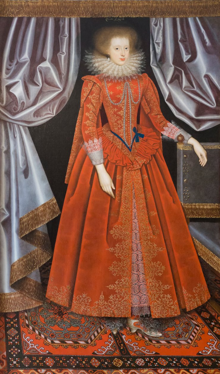 Catherine Knevet, grevinde af Suffolk, omkring 1615 (maleri) af William Larkin