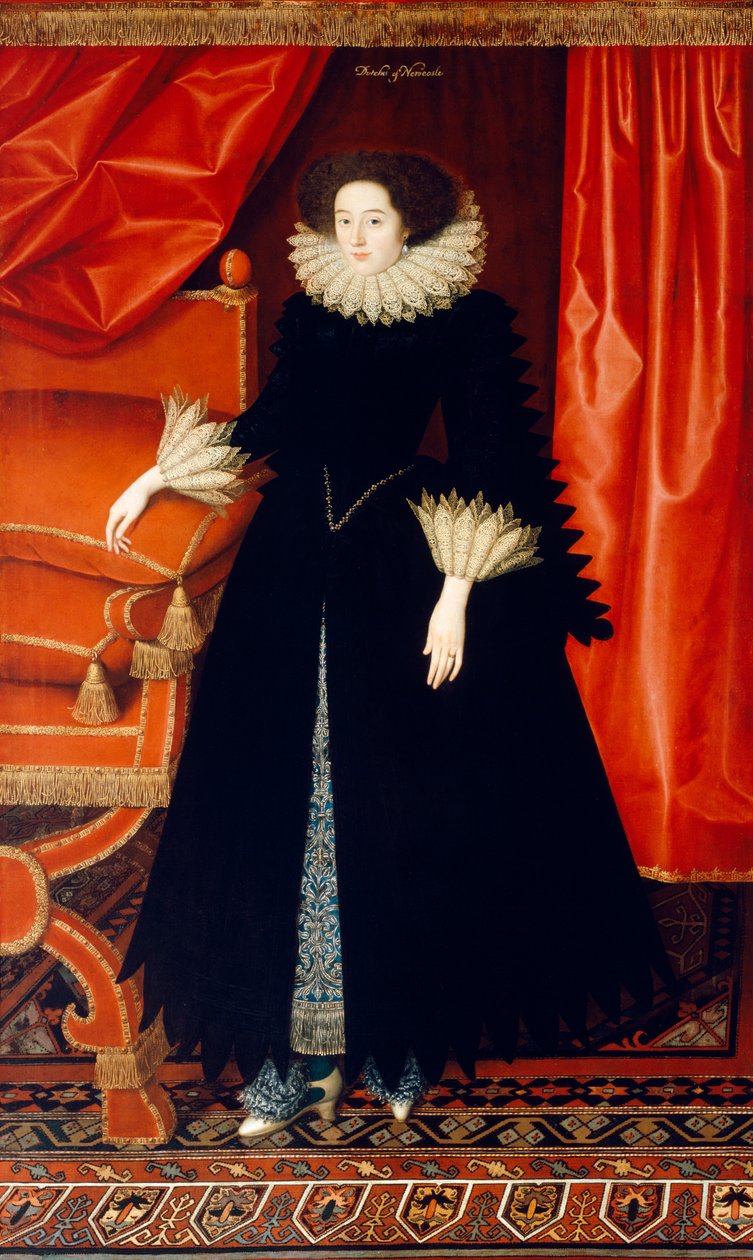 Elizabeth Bassett, grevinde af Newcastle, c1615 af William Larkin