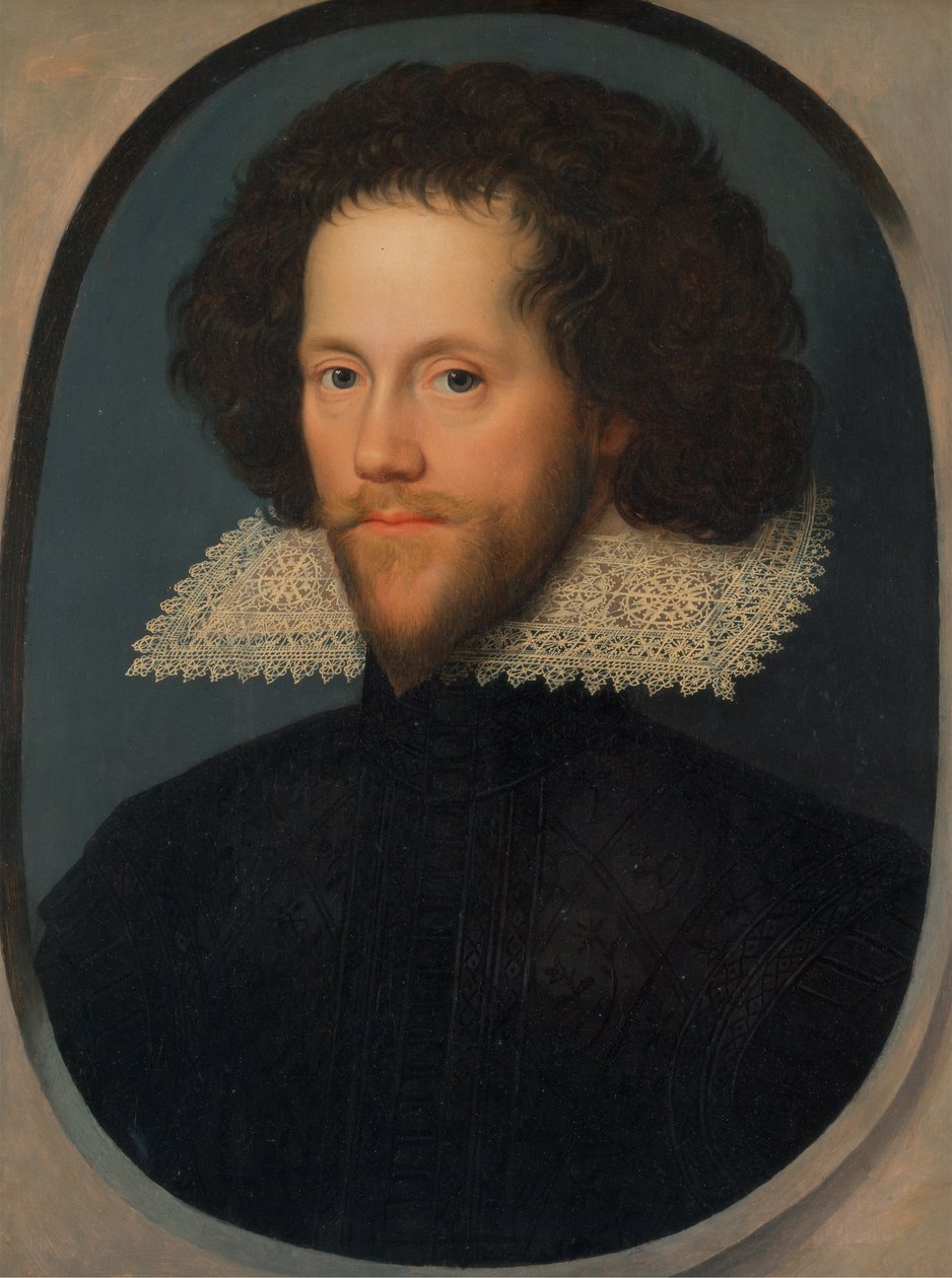 Portræt af Grey Brydges, femte baron Chandos, af Sudeley Castle, Gloucestershire (1579–1621) af William Larkin