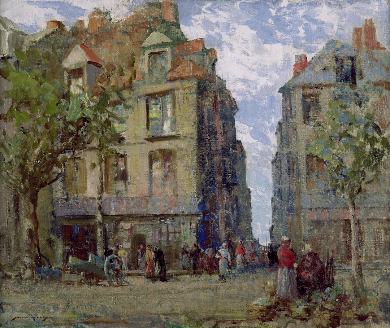 A View in Dieppe (olie på lærred) af William Lee Hankey