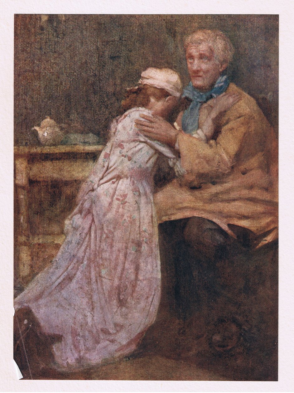 Og efterlod en elskers for hendes fars arme (farve litho) af William Lee Hankey