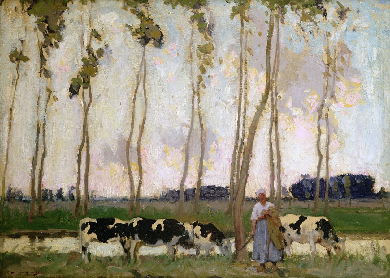 Bretonsk landskab (olie på lærred) af William Lee Hankey