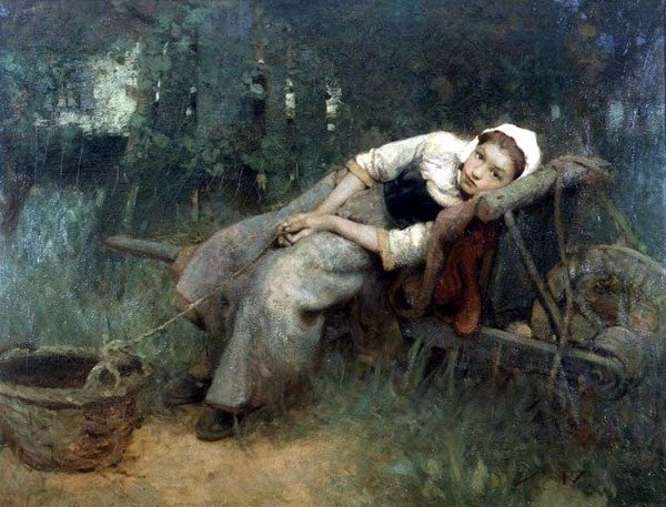 In the Silent Woody Places by the Home that Gave me Birth, ca. 1906 (olie på lærred) af William Lee Hankey