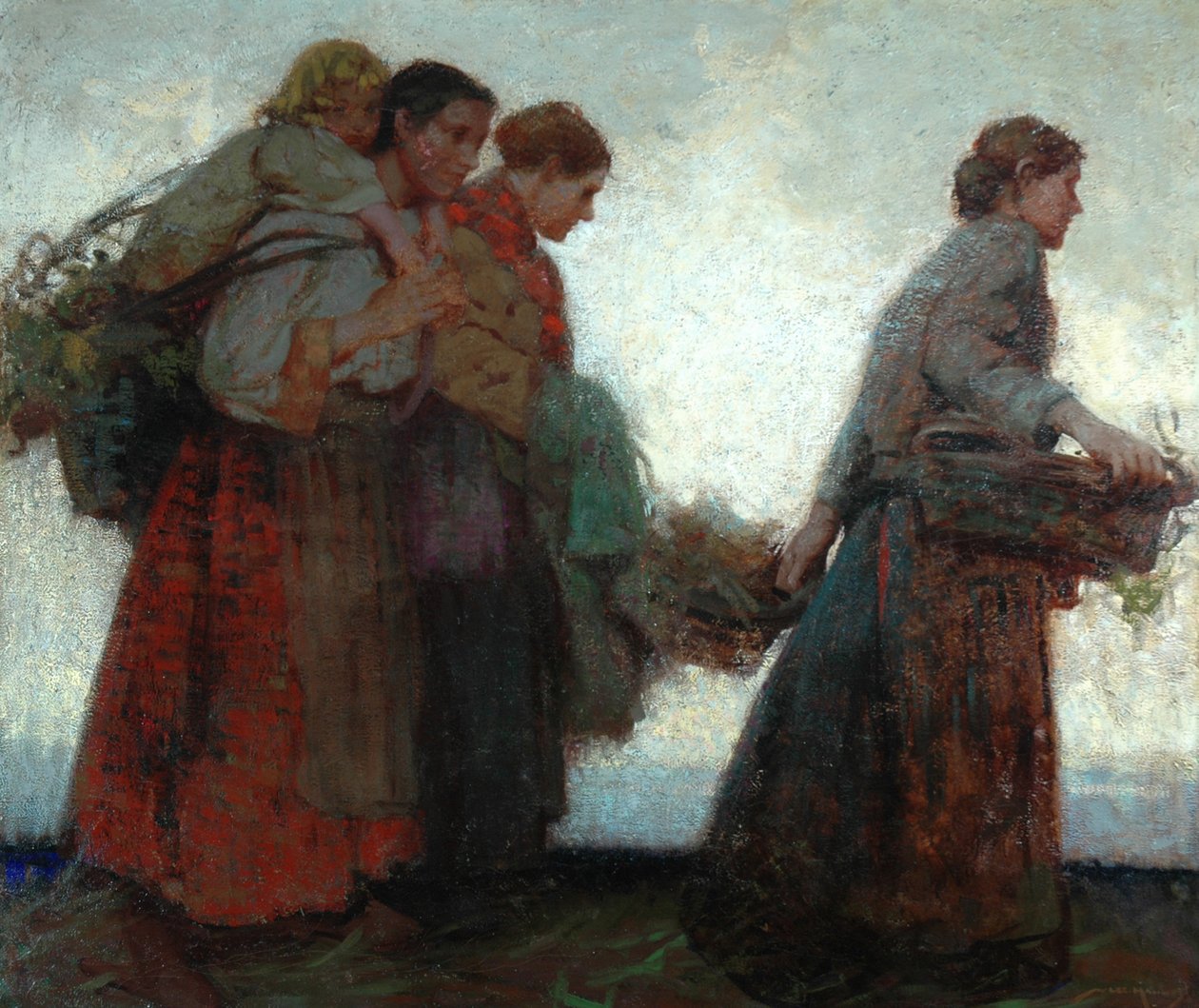 På digerne (olie på lærred) af William Lee Hankey