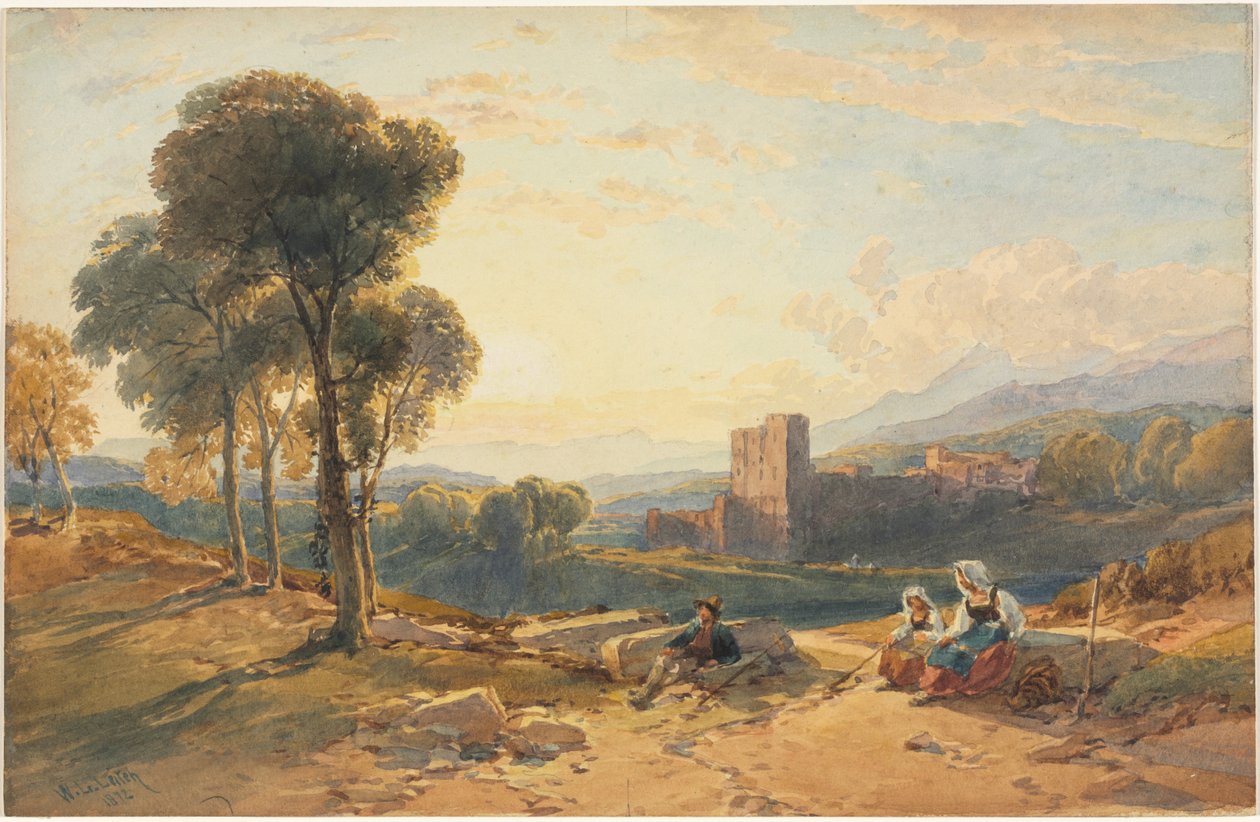 Landskab, Italien af William Leighton Leitch