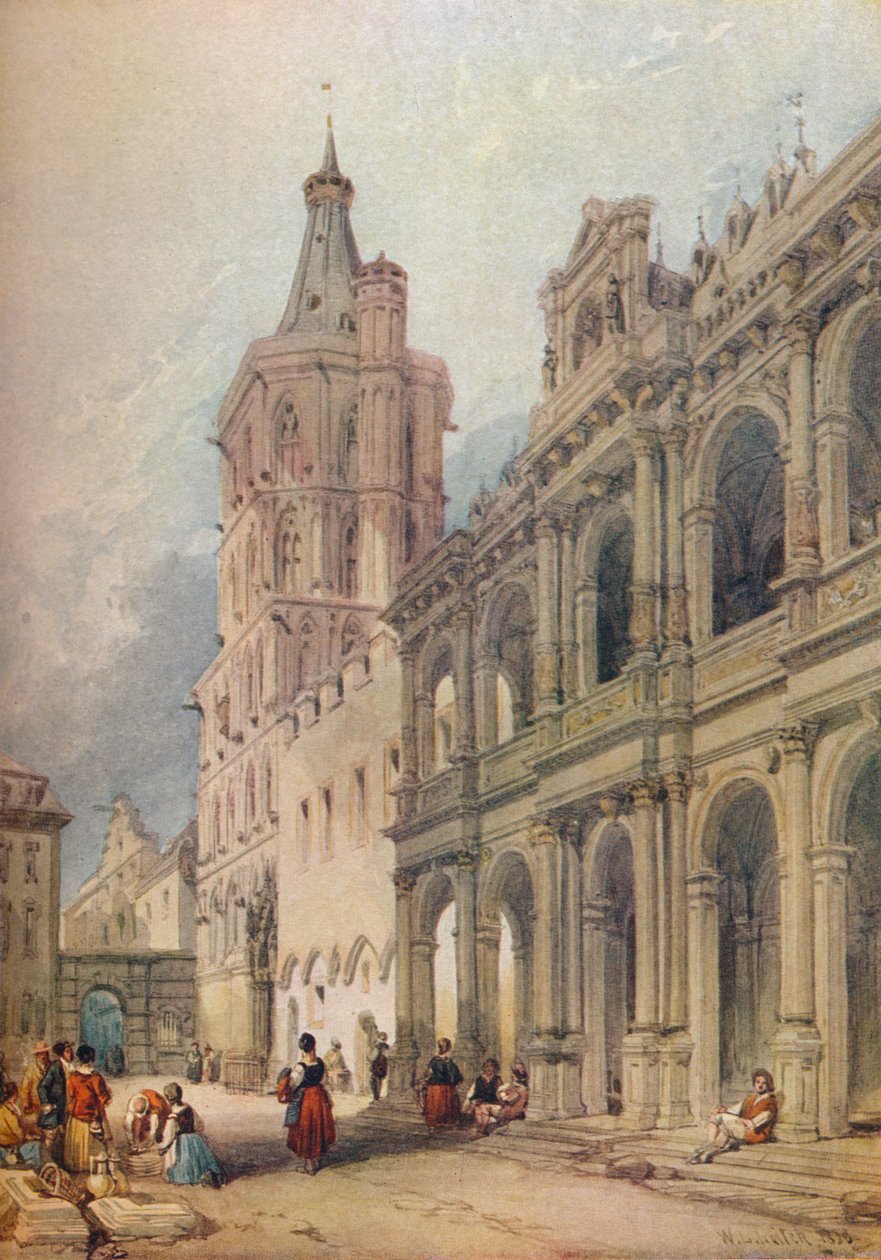 Rådhus, Köln, ca. 1841 af William Leighton Leitch
