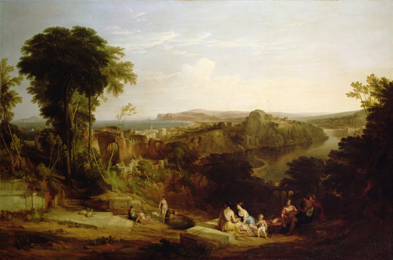 Lucullus villa ved Misenum i Napoli-bugten af William Leighton Leitch