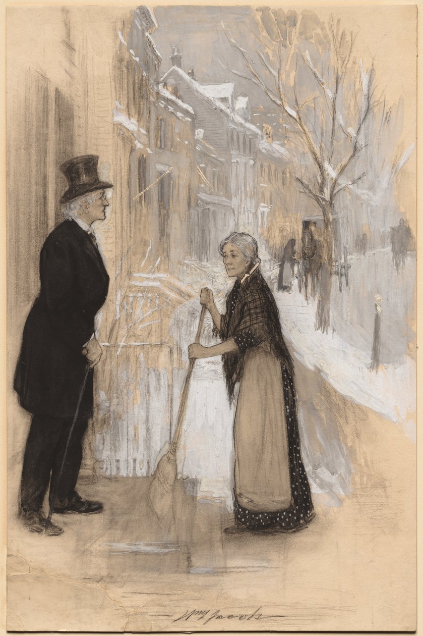 Skitse til illustration af Not Honorably Discharged, 1904. af William Leroy Jacobs