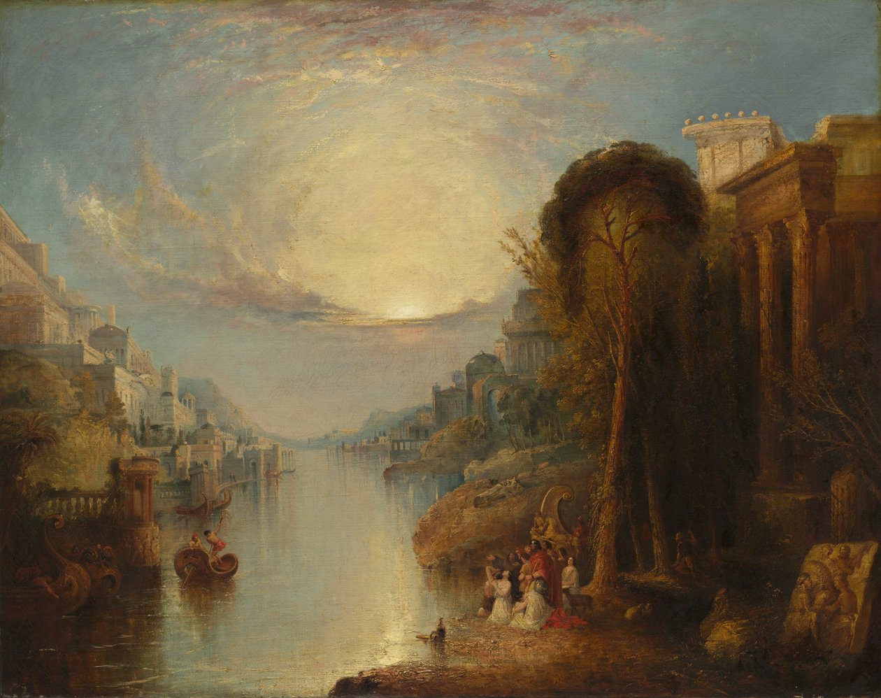 Carthage, ca. 1830 (olie på stof) af William Linton