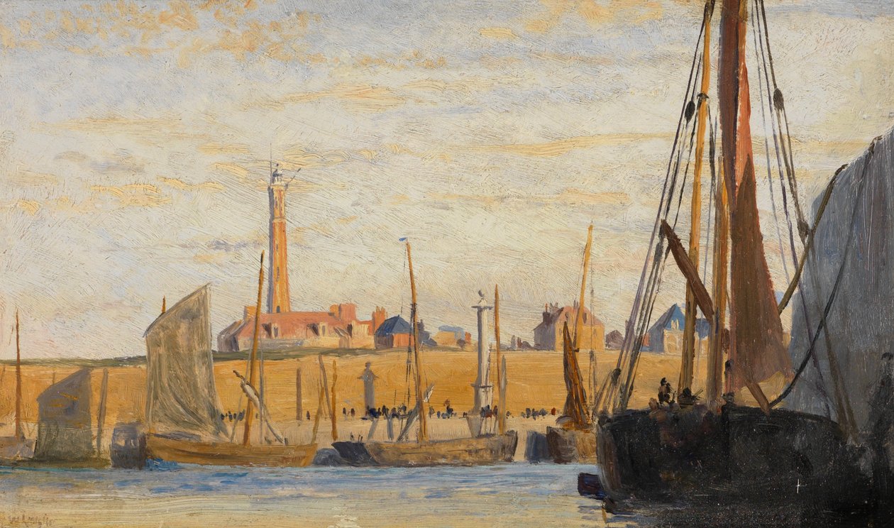 En kontinentalhavn, 1890 af William Lionel Wyllie