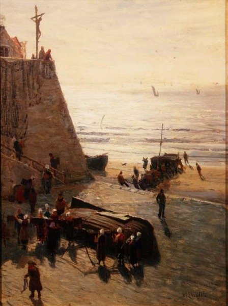 Tørring af net af William Lionel Wyllie
