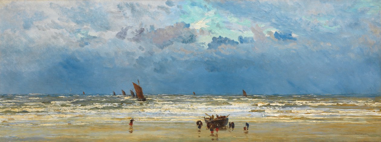 Hjem igen, c.1880 af William Lionel Wyllie
