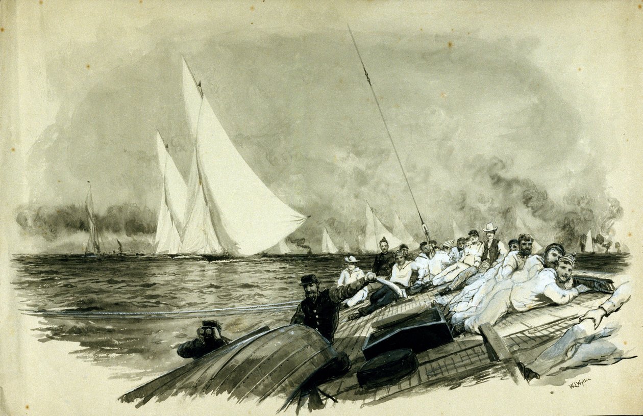 Lord Dufferins racerbåd (Frederick Temple Hamilton-Temple-Blackwood af William Lionel Wyllie