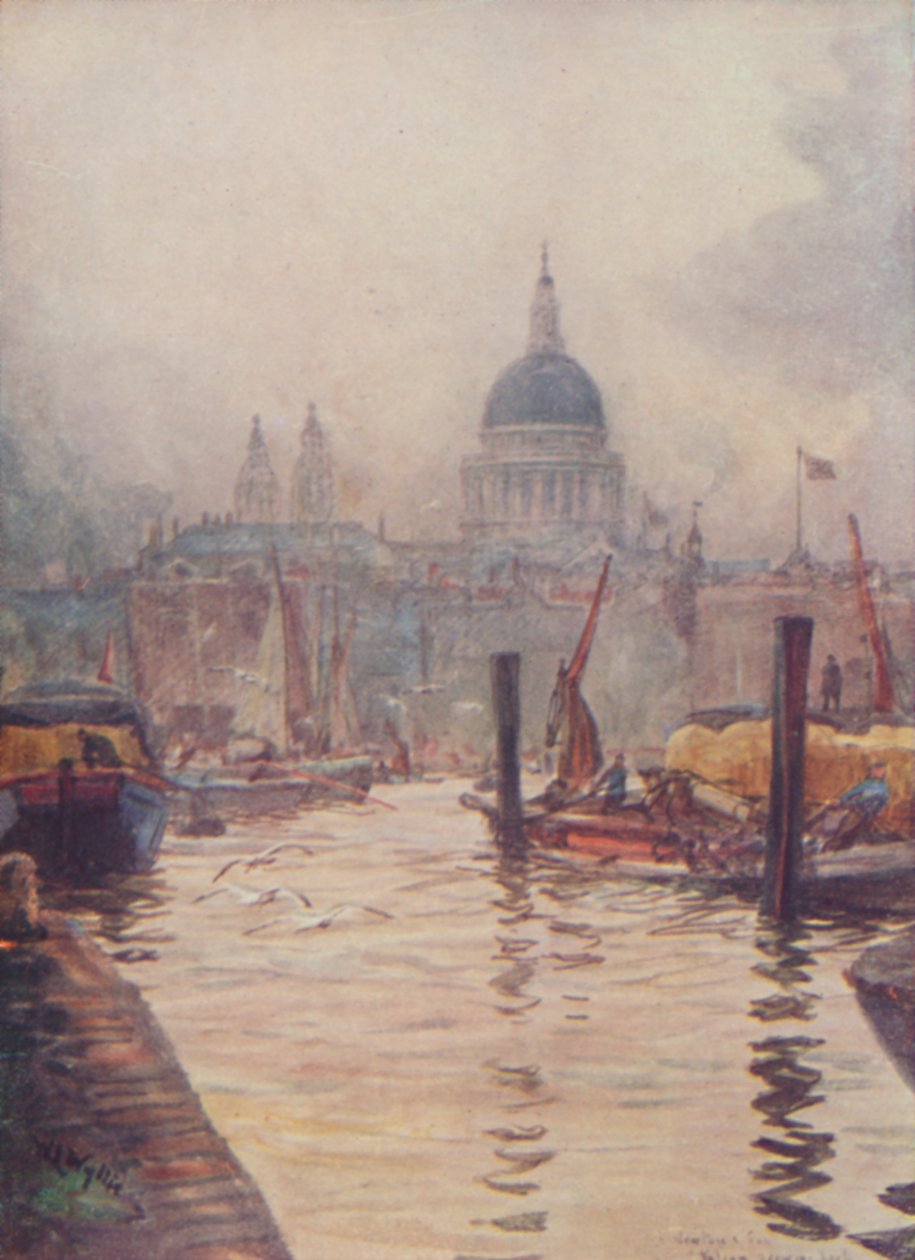 St. Pauls Cathedral, London, 1910 af William Lionel Wyllie