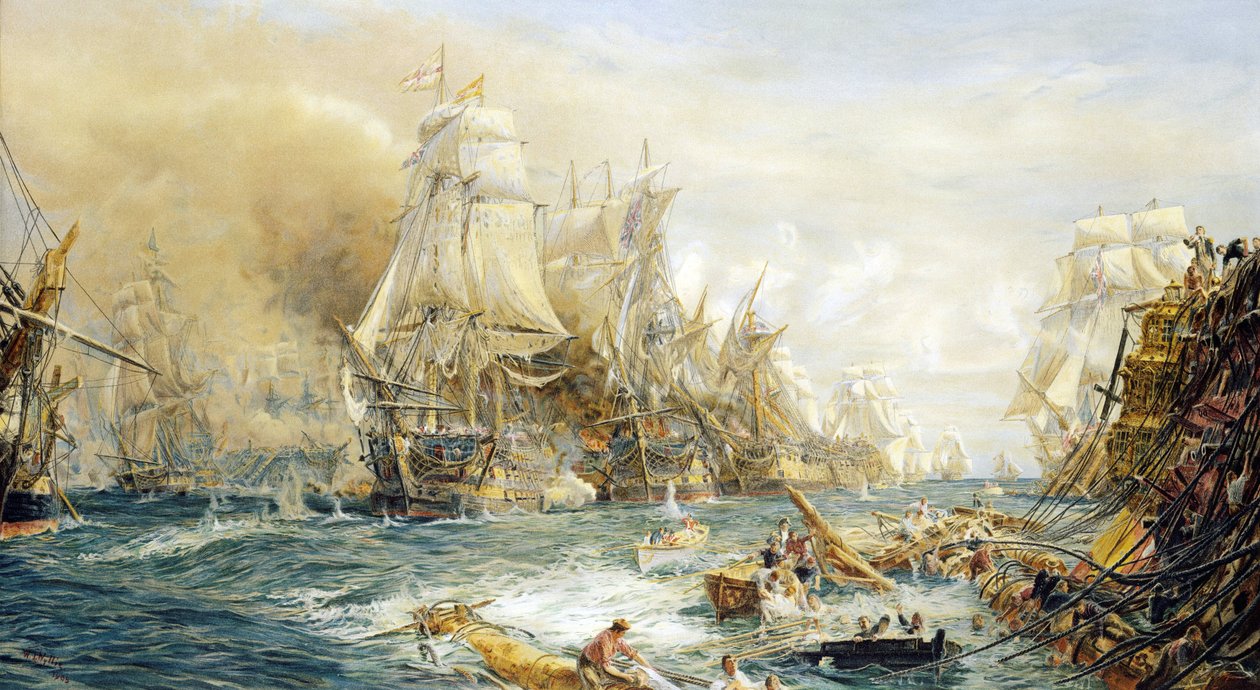 Slaget ved Trafalgar, kl. 14.30 den 21. oktober af William Lionel Wyllie