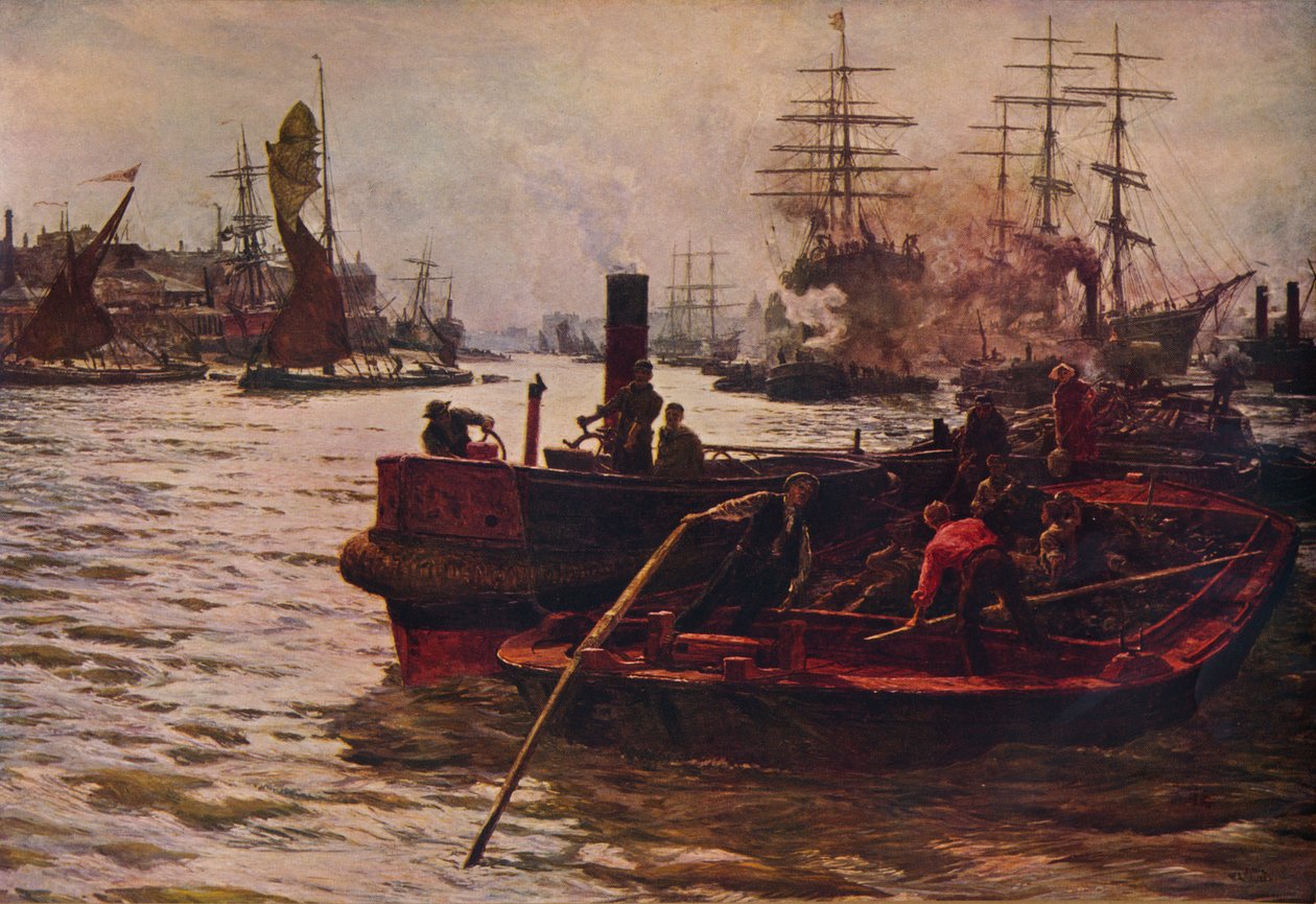 Arbejde, glitter, glimt og rigdom, 1883 1935 af William Lionel Wyllie