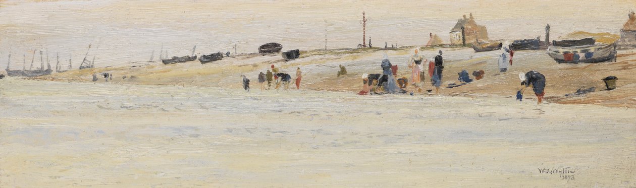 Vaskekvinder på en strand, 1873 af William Lionel Wyllie