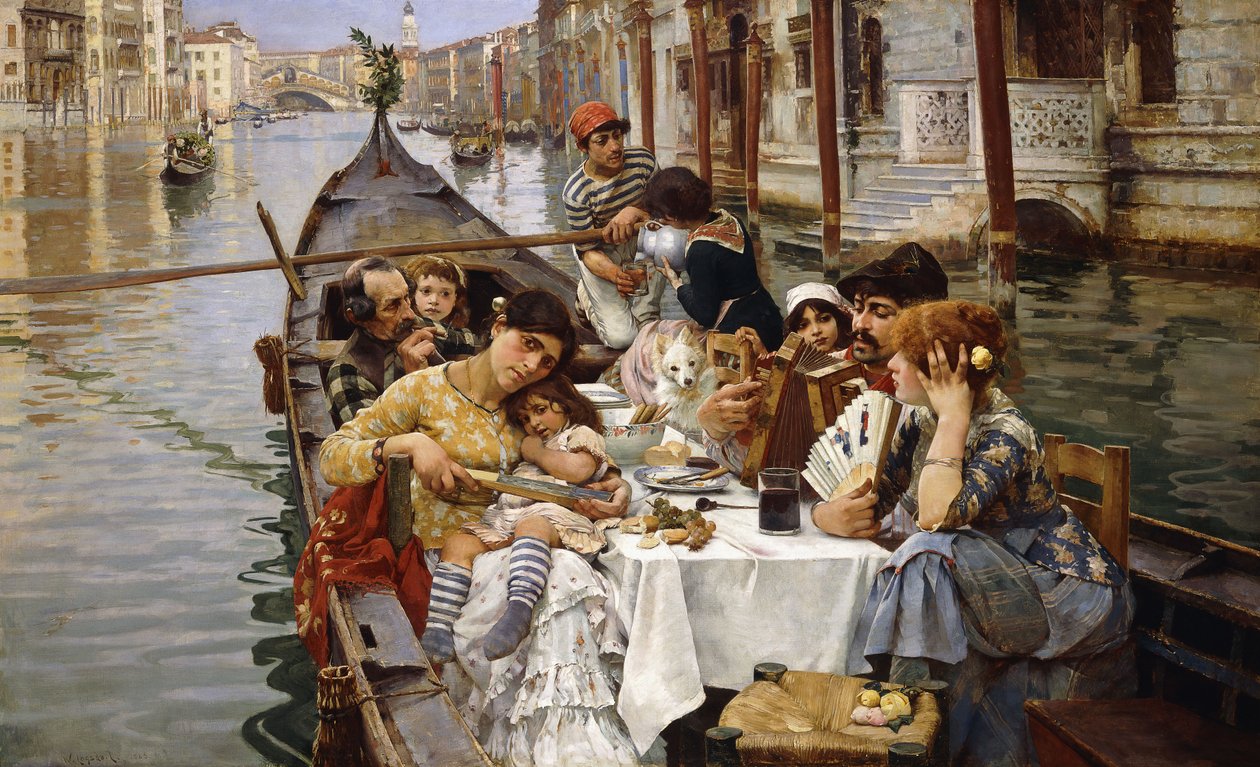 En venetiansk fresco, 1885 af William Logsdail