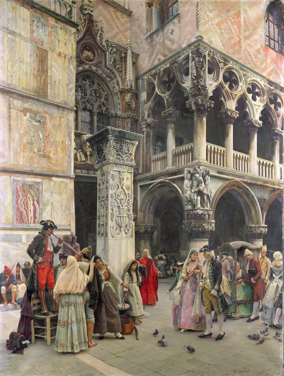 I Piazzetta, attende århundrede, 1859-92 af William Logsdail