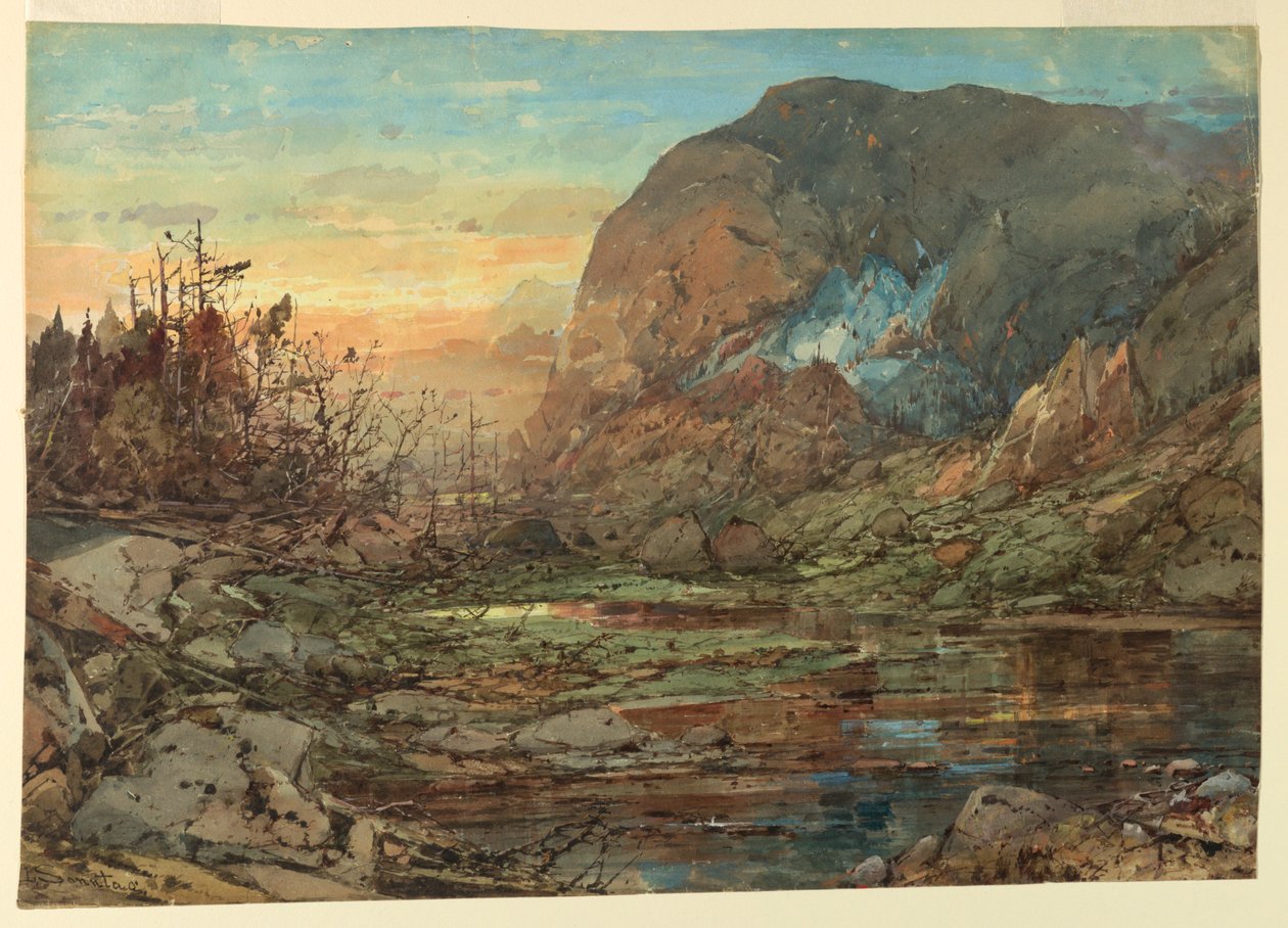 Carter Dome fra Carter Lake, New Hampshire af William Louis Sonntag