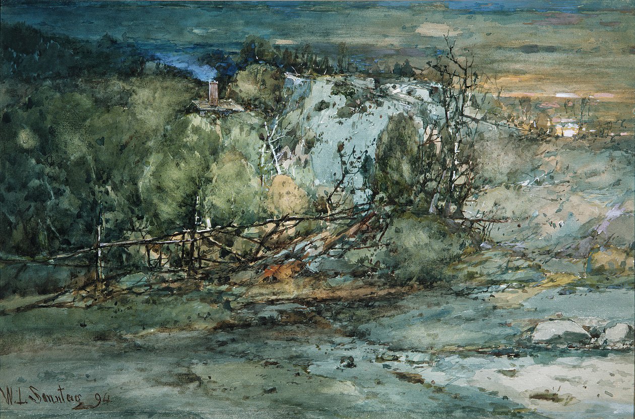 Frontier Cabin, 1894. af William Louis Sonntag