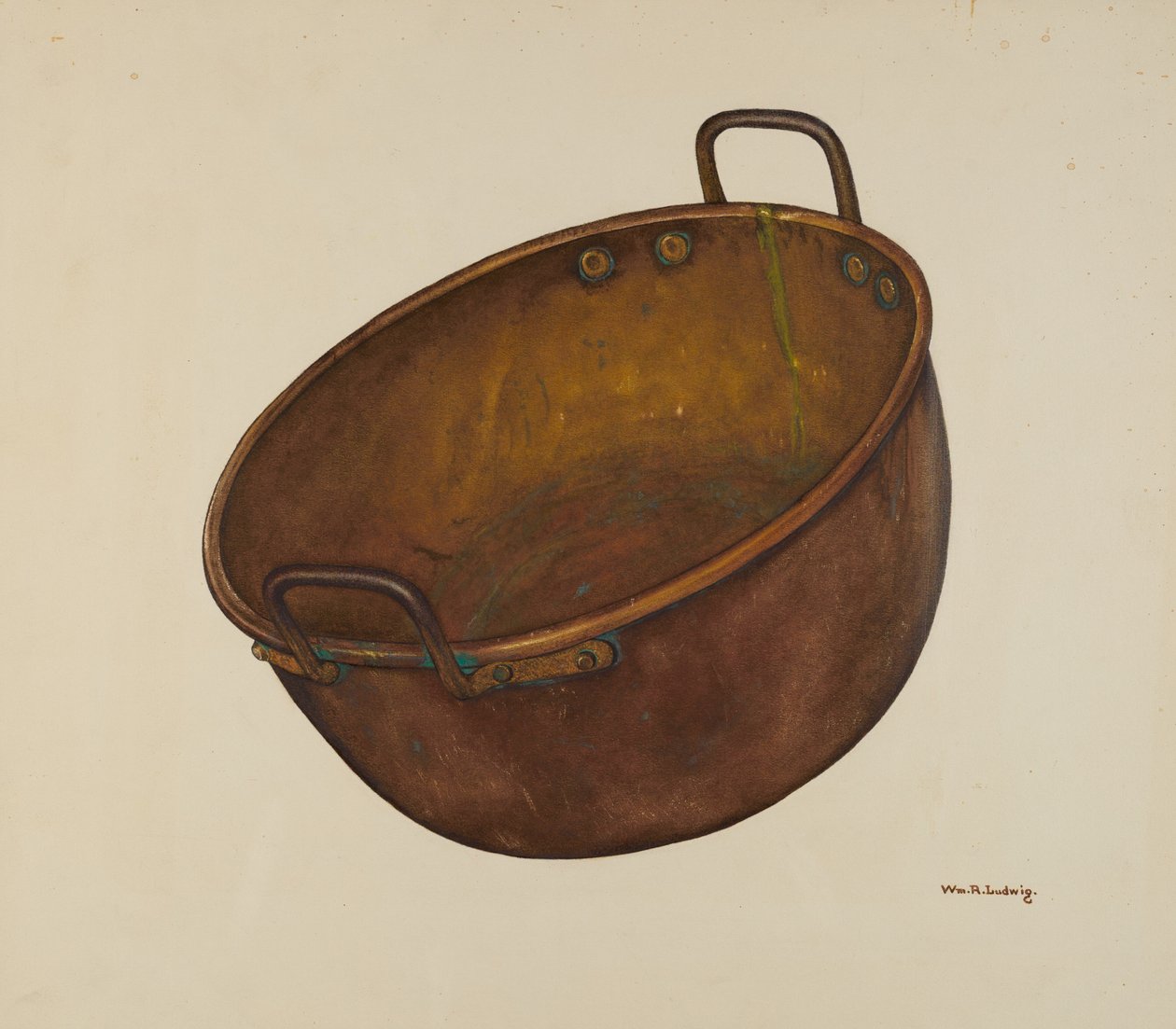 Kobber slikbeholder, ca. 1939. af William Ludwig