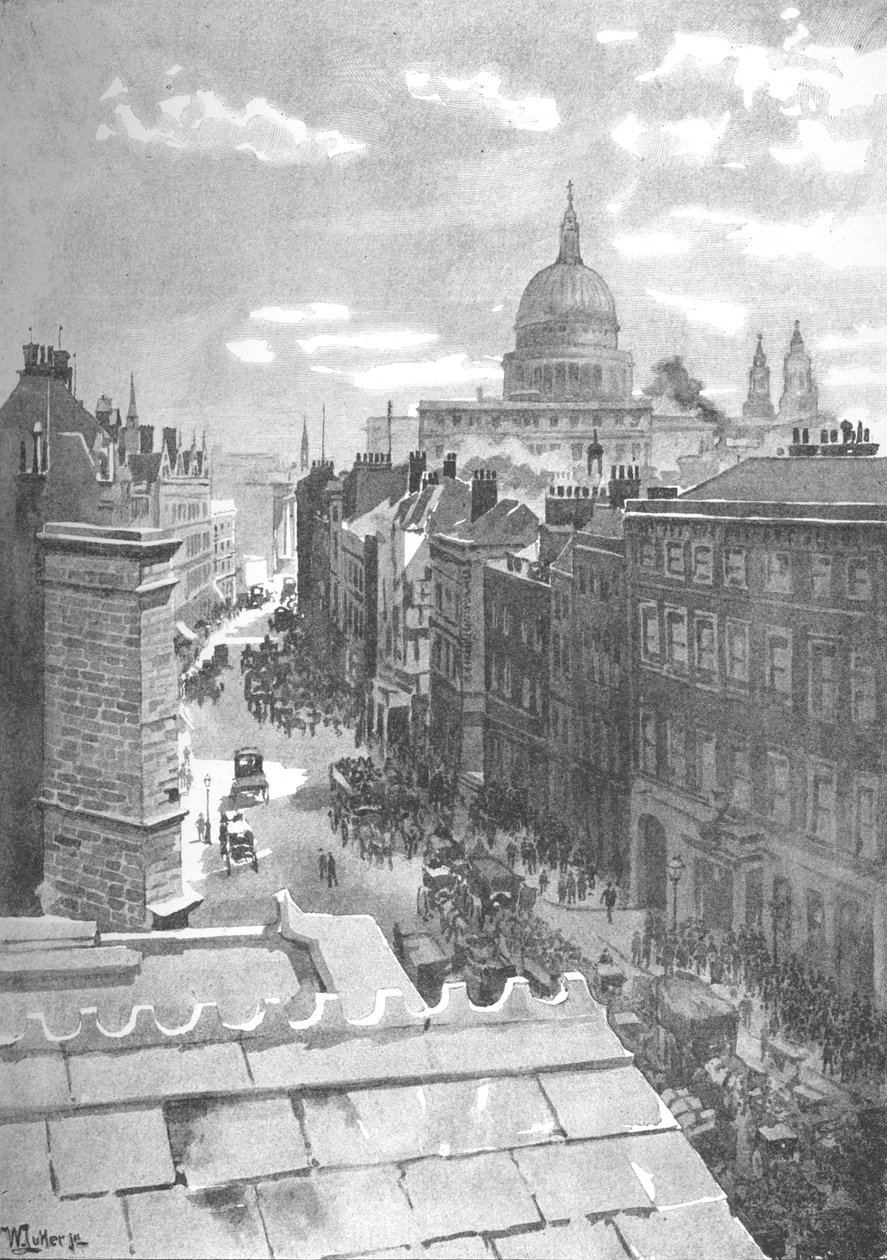 Aldersgate Street, 1891 af William Luker