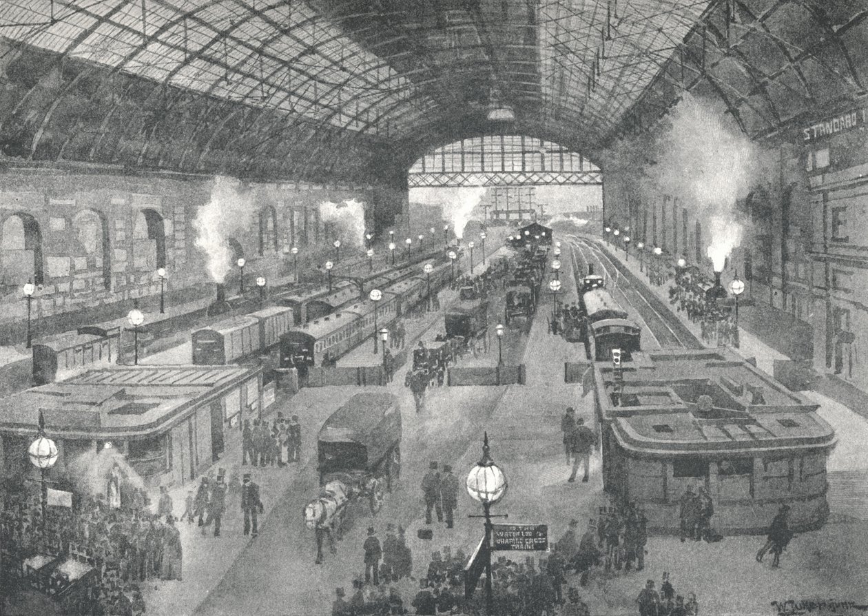 Cannon Street Station - Nat, 1891 af William Luker