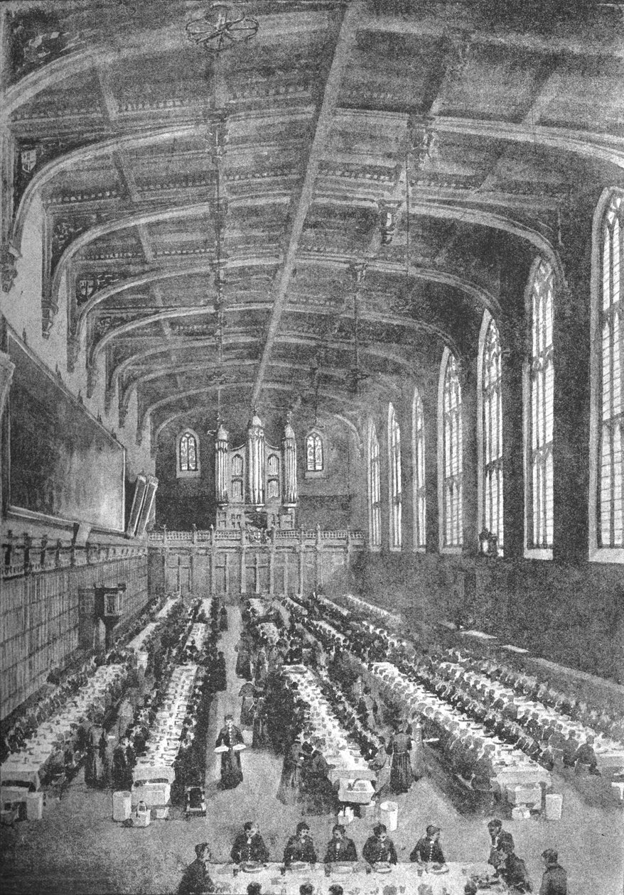 Christs Hospital, Great Hall - Drenge til middag, 1891 af William Luker