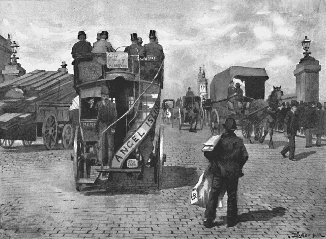 London Bridge, syd, 1891 af William Luker